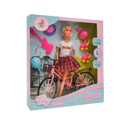 Muñeca Tiny y su Bicicleta Viajera