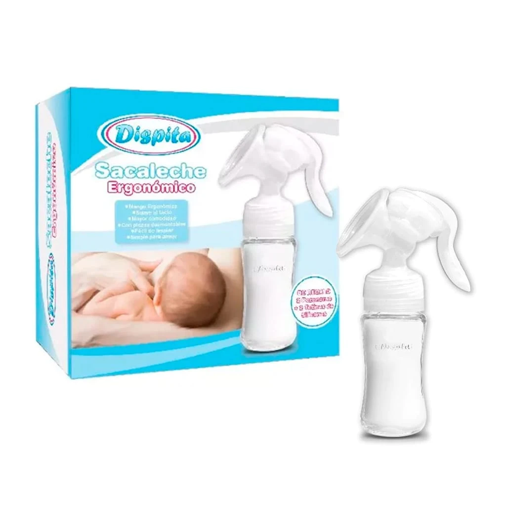 Saca Leche Ergonómico con Mamadera de Vidrio