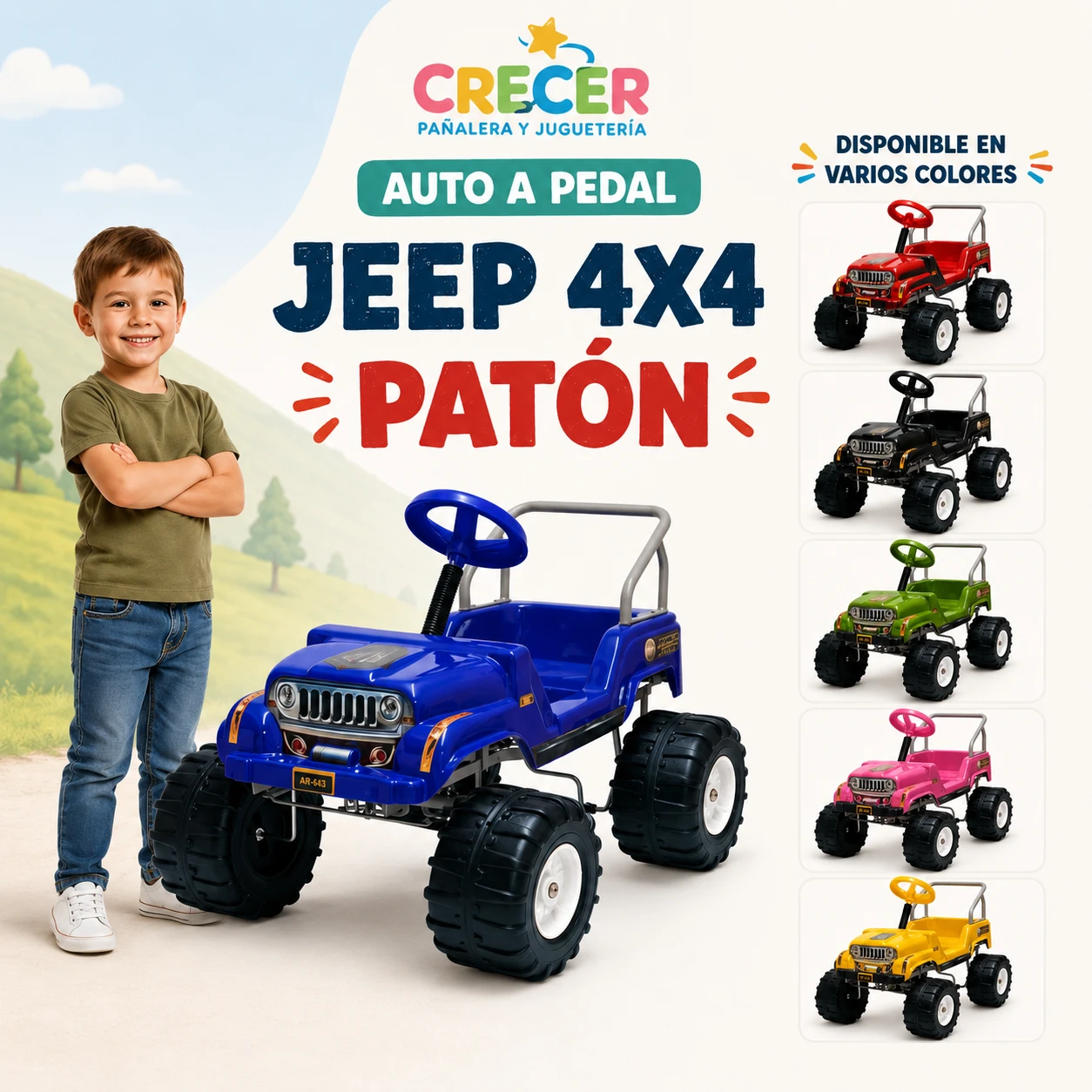 Auto a pedal Jeep Paton 4x4 Katib