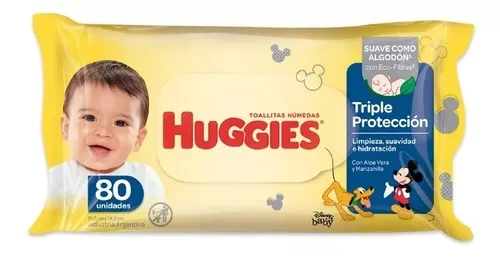 Huggies Toallitas Humedas Triple Protección x 80