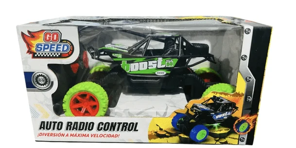 Auto a radio control con ruedas de goma go speed