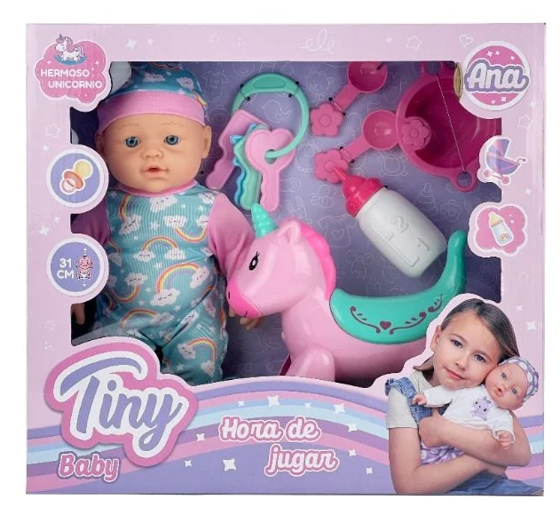 Bebote tiny hora de jugar con unicornio y accesorios