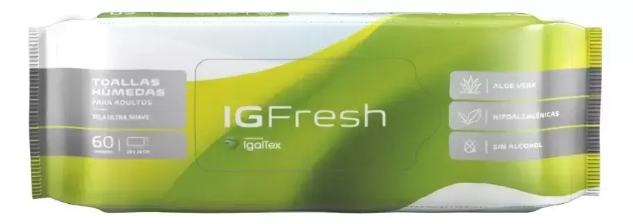 Toallitas Humedas IG Fresh para adultos x 60 u.