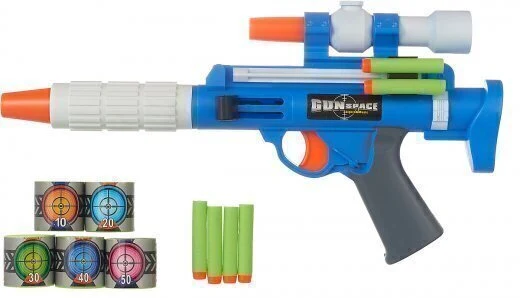 Super pistola lanza dardos con mira telescopica