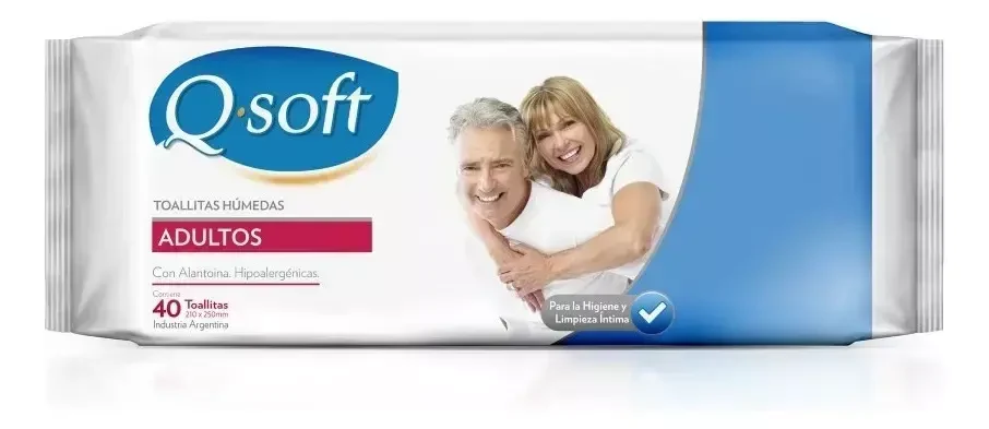 Toallitas Q-Soft Clásica para adultos x 40 u.