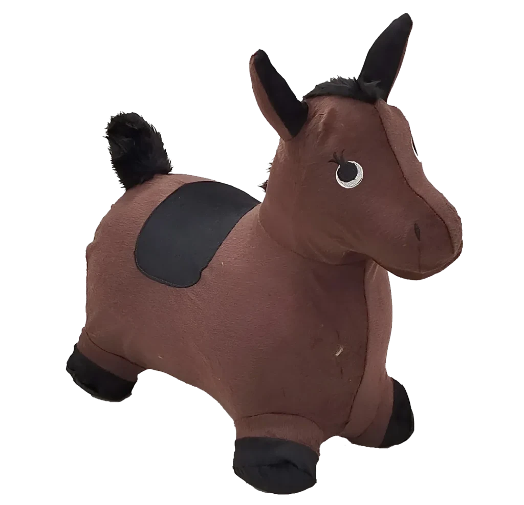 Caballo saltarin de peluche