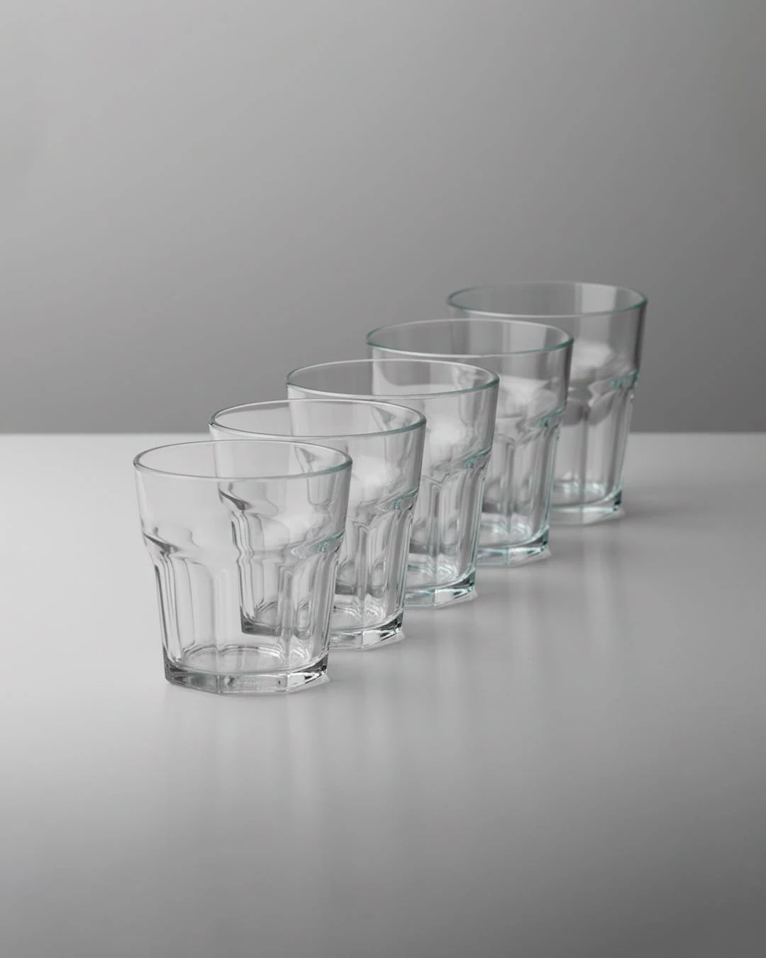 Vaso facetado bajo 350ml x6