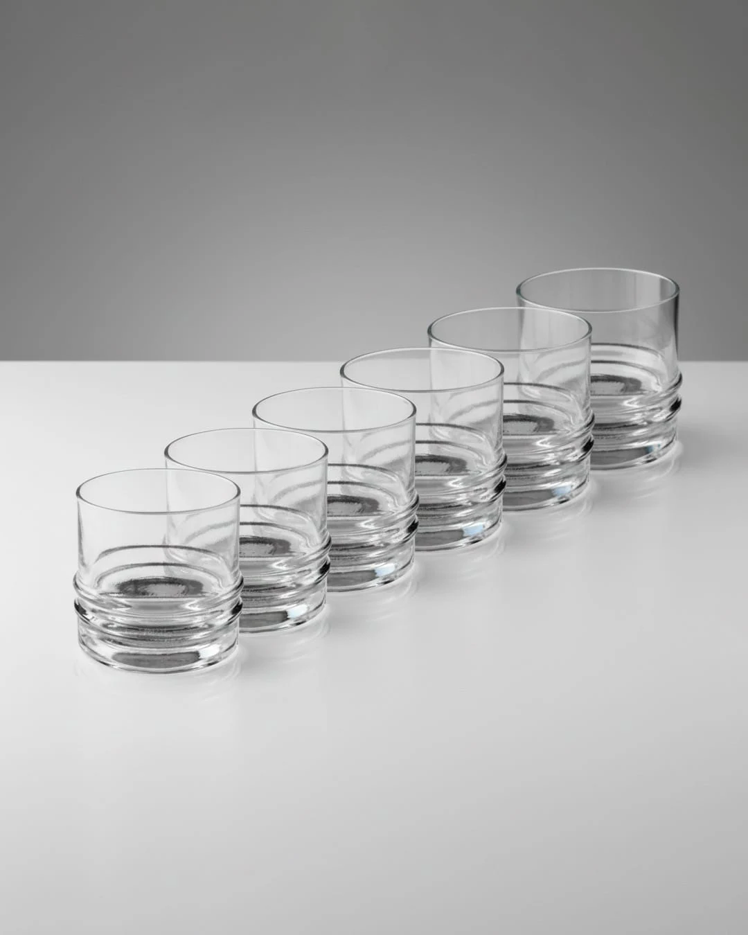 6 Vasos Whisky 2 anillos