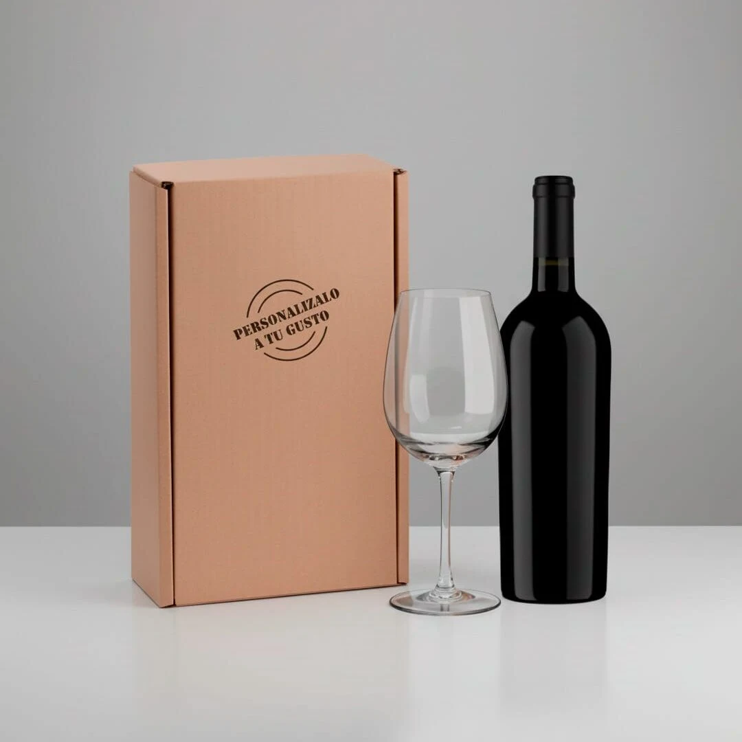 Set de caja con grabado SIN CARGO + Copa Bordeaux